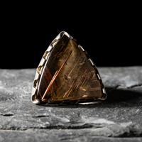 Jared Chavez (San Felipe, b. 1976) — Silver and Tourmalated Quartz Ring