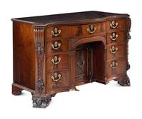 A George III Mahogany Knee-Hole Bureau