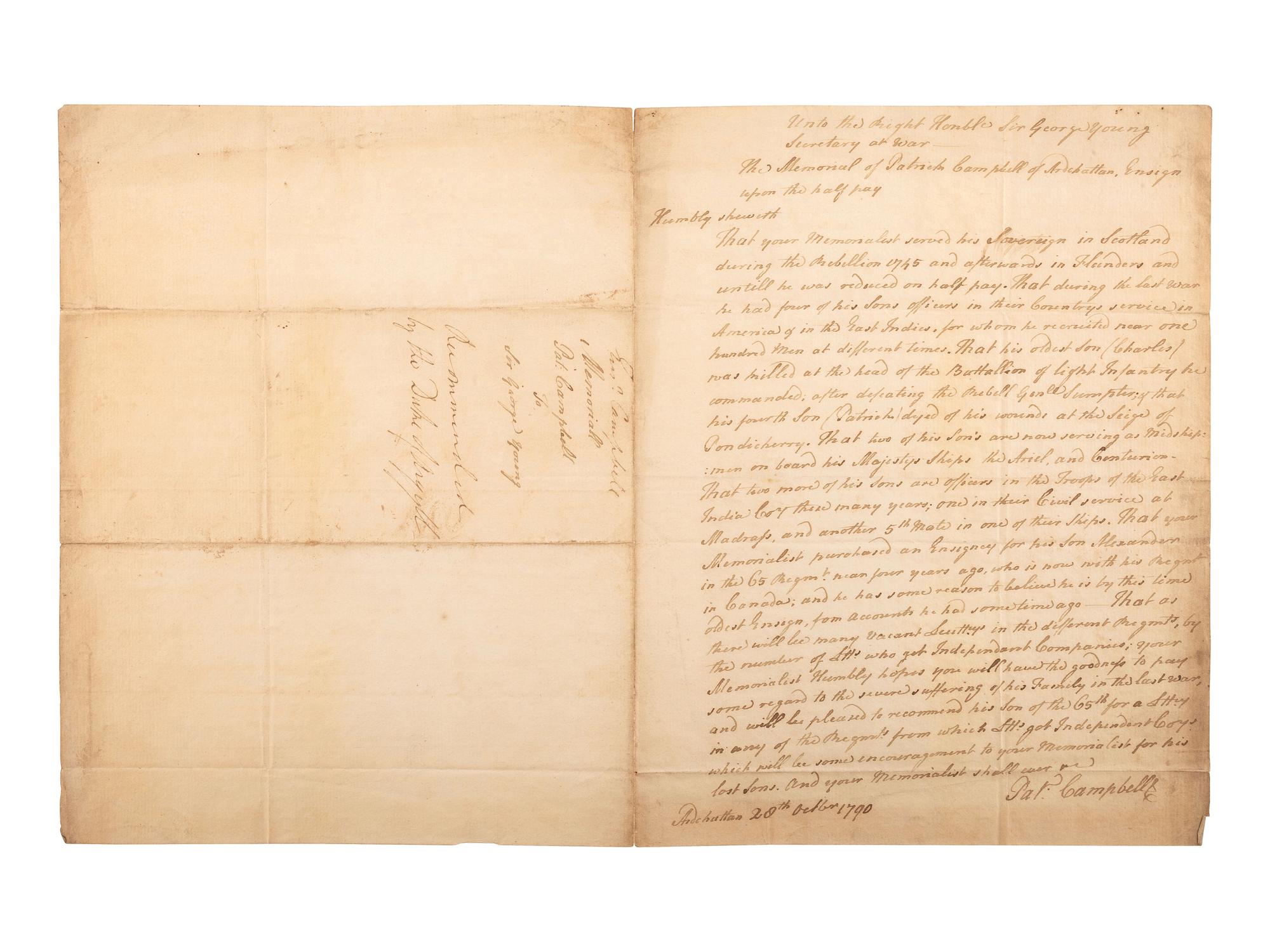 [REVOLUTIONARY WAR]. A group of documents related to Revolutionary War-era America, including: