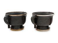 A Pair of Japanese Cloisonné Enamel Vessels