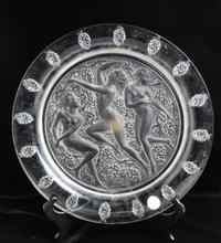 A Lalique Molded and Frosted Glass Charger Diameter 15 5/8 inches. — POST-1945