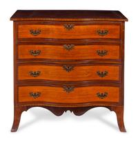 A Federal Satinwood and Mahogany Chest of Drawers