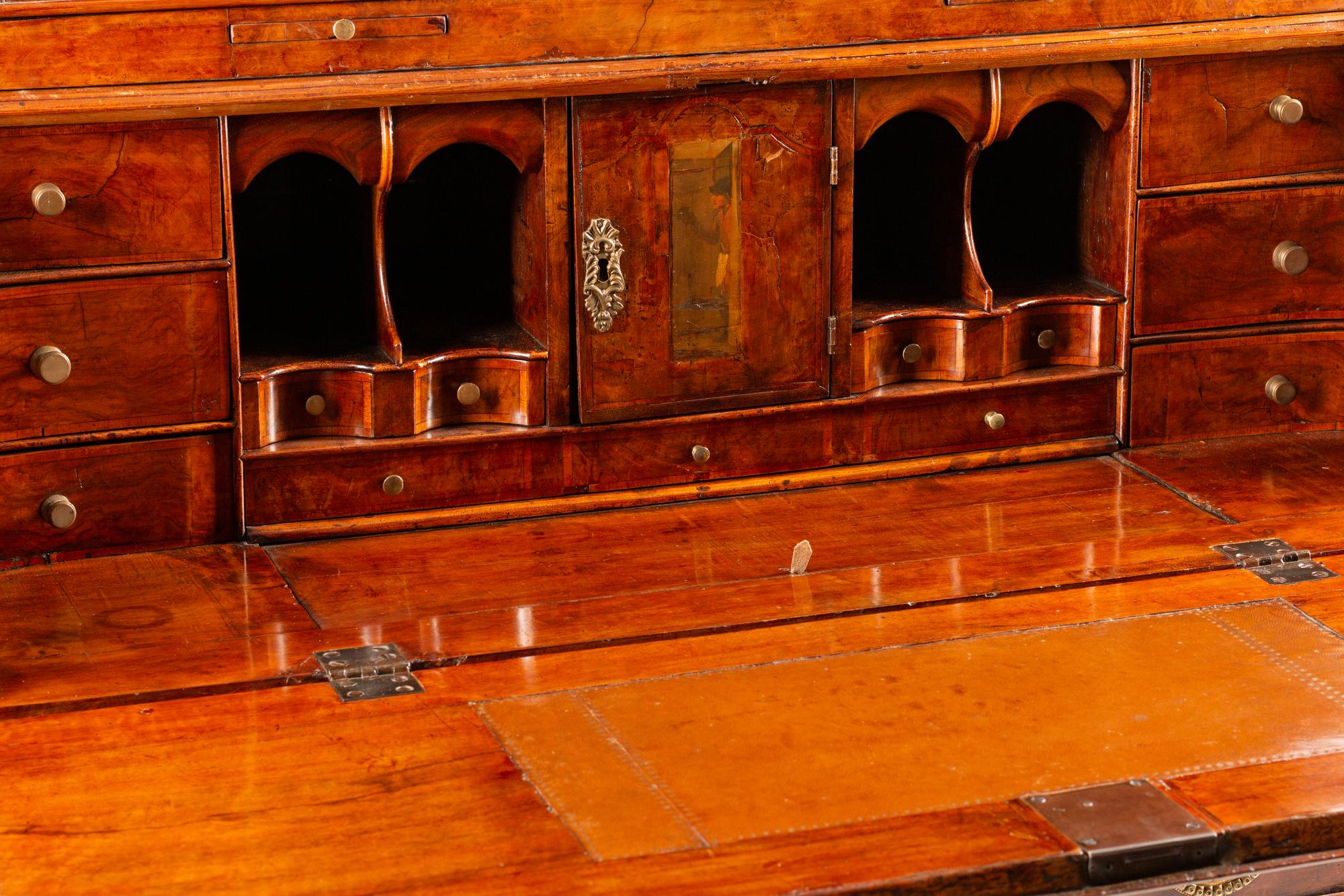 A Dutch Burl Walnut Secretary