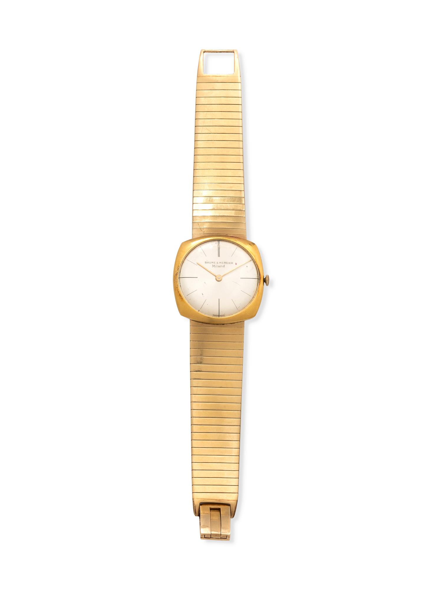 BAUME & MERCIER, YELLOW GOLD WRISTWATCH