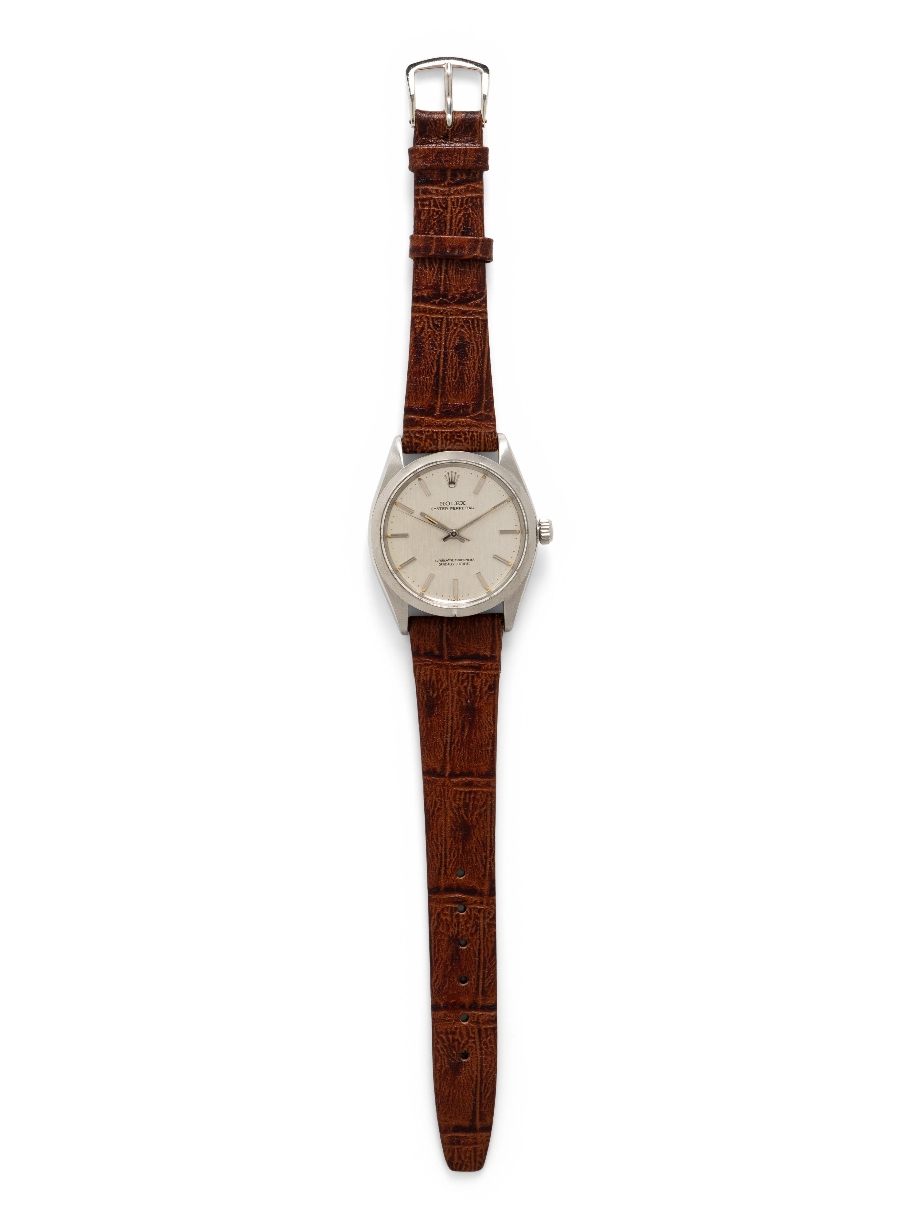 ROLEX, REF. 1002 STAINLESS STEEL VINTAGE 'OYSTER PERPETUAL' WATCH, CIRCA 1960