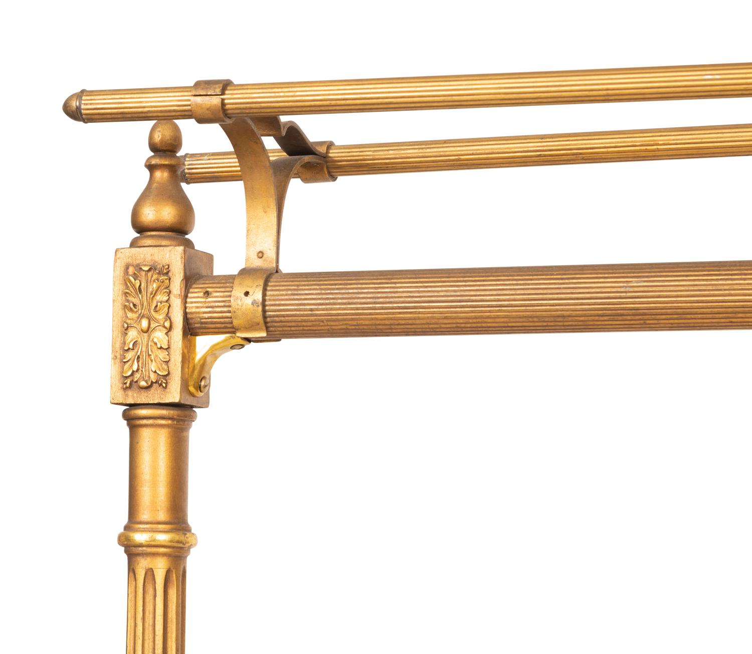 A Pair of Empire Style Giltwood and Gilt Metal Hanging Racks