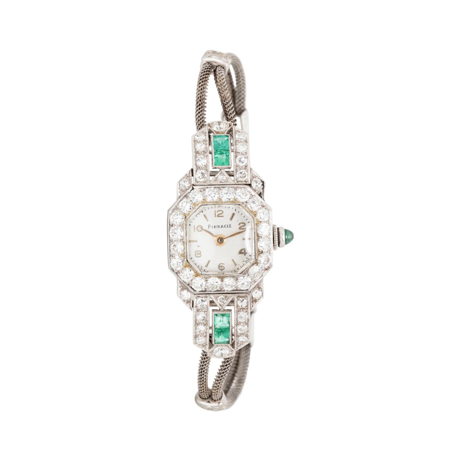 PINNACLE, DIAMOND AND EMERALD WATCH