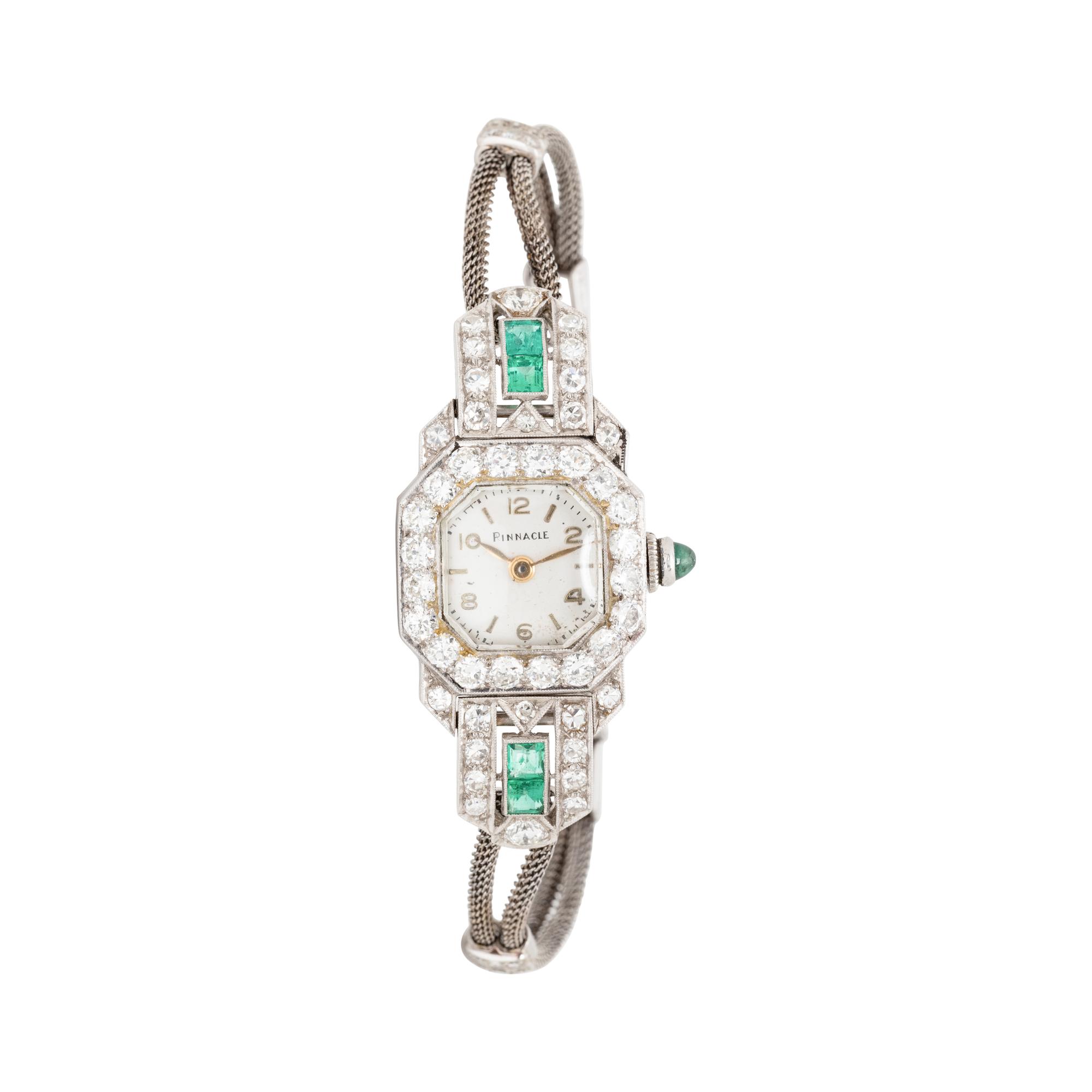 PINNACLE, DIAMOND AND EMERALD WATCH