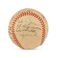 A 1943 Cleveland Indians Team Signed Autograph Baseball
