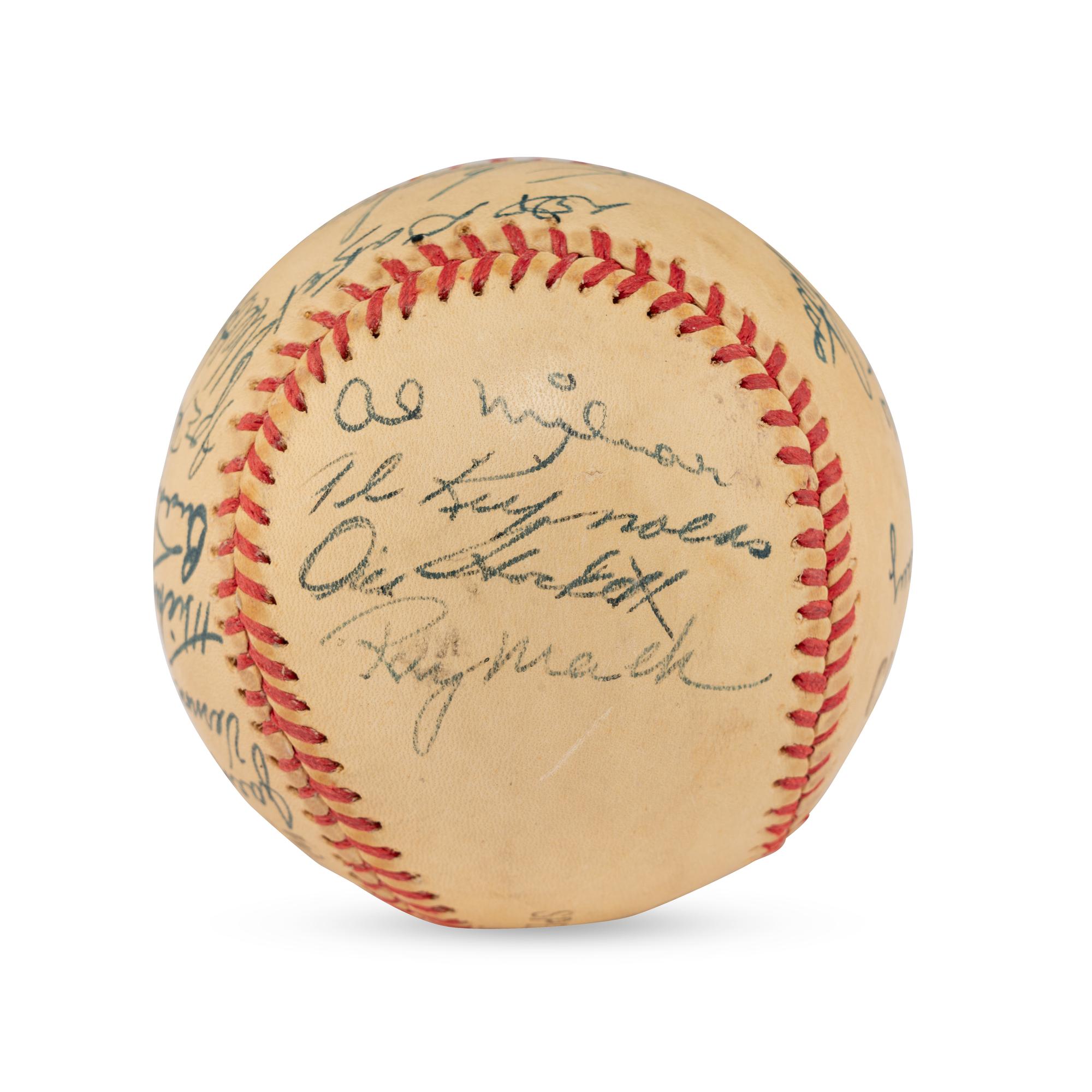 A 1943 Cleveland Indians Team Signed Autograph Baseball