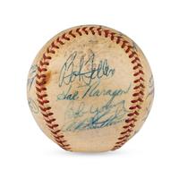 A 1955 Cleveland Indians Team Signed Autograph Baseball (Beckett Authentication Services)