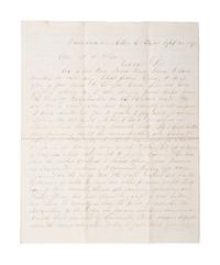 [RECONSTRUCTION]. SMART, R.C. Autograph letter signed ("R.C. Smart"), to General Benjamin Hill (1825-1880), regarding Freedmen in Texas. Ellis County, TX, 28 April 1867.