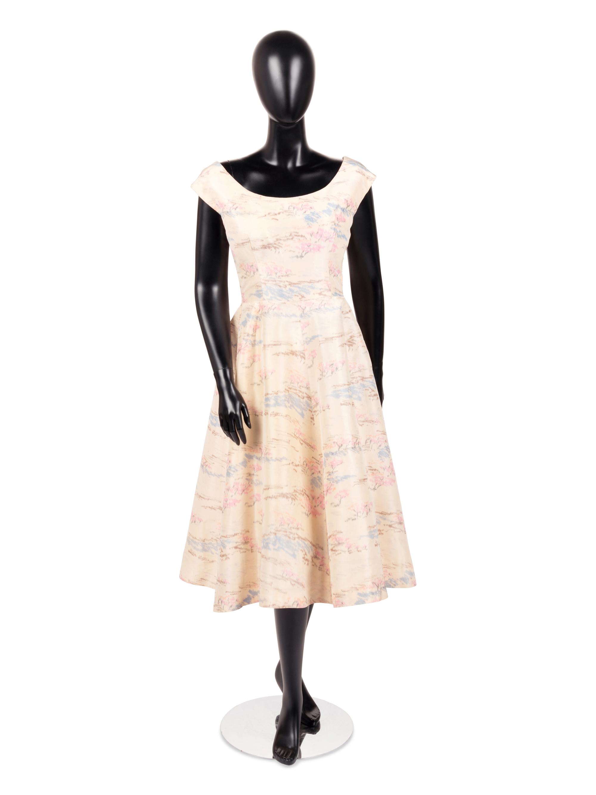 Balenciaga Haute Couture Taffeta Dress, 1955