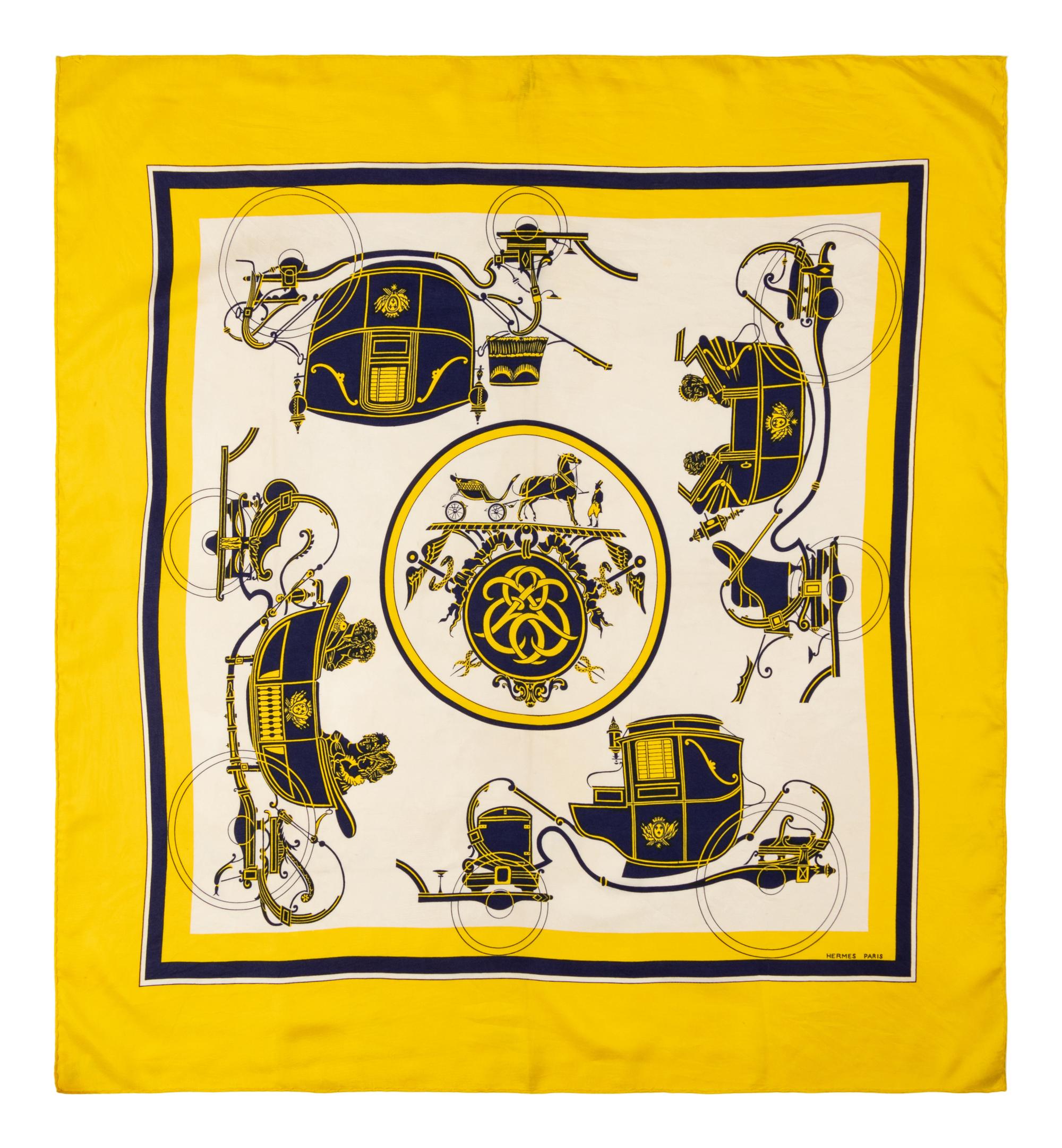 Hermès Silk Ensemble and Top with Matching Silk Scarf, 1960s
