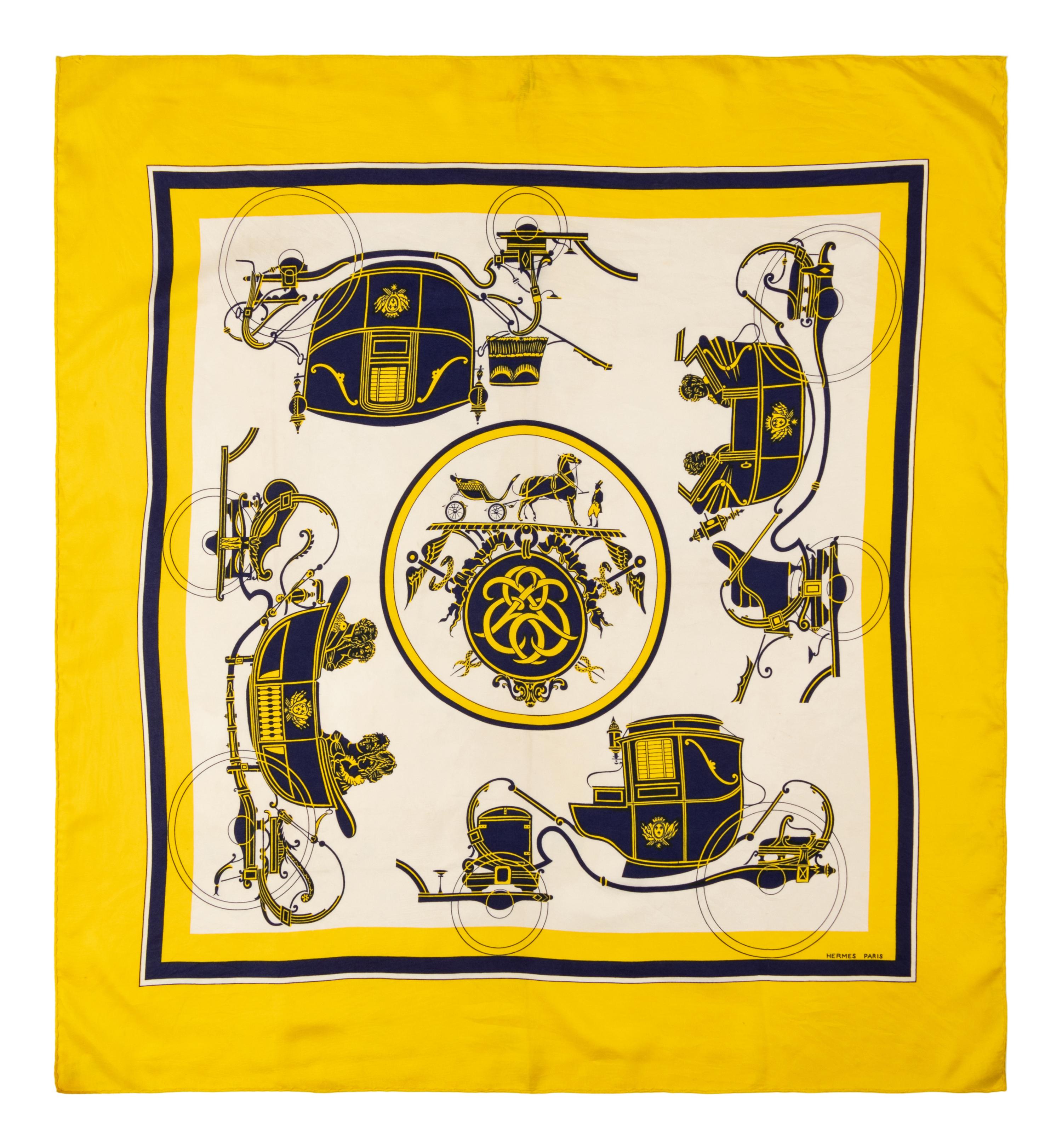 Hermès Silk Ensemble and Top with Matching Silk Scarf, 1960s