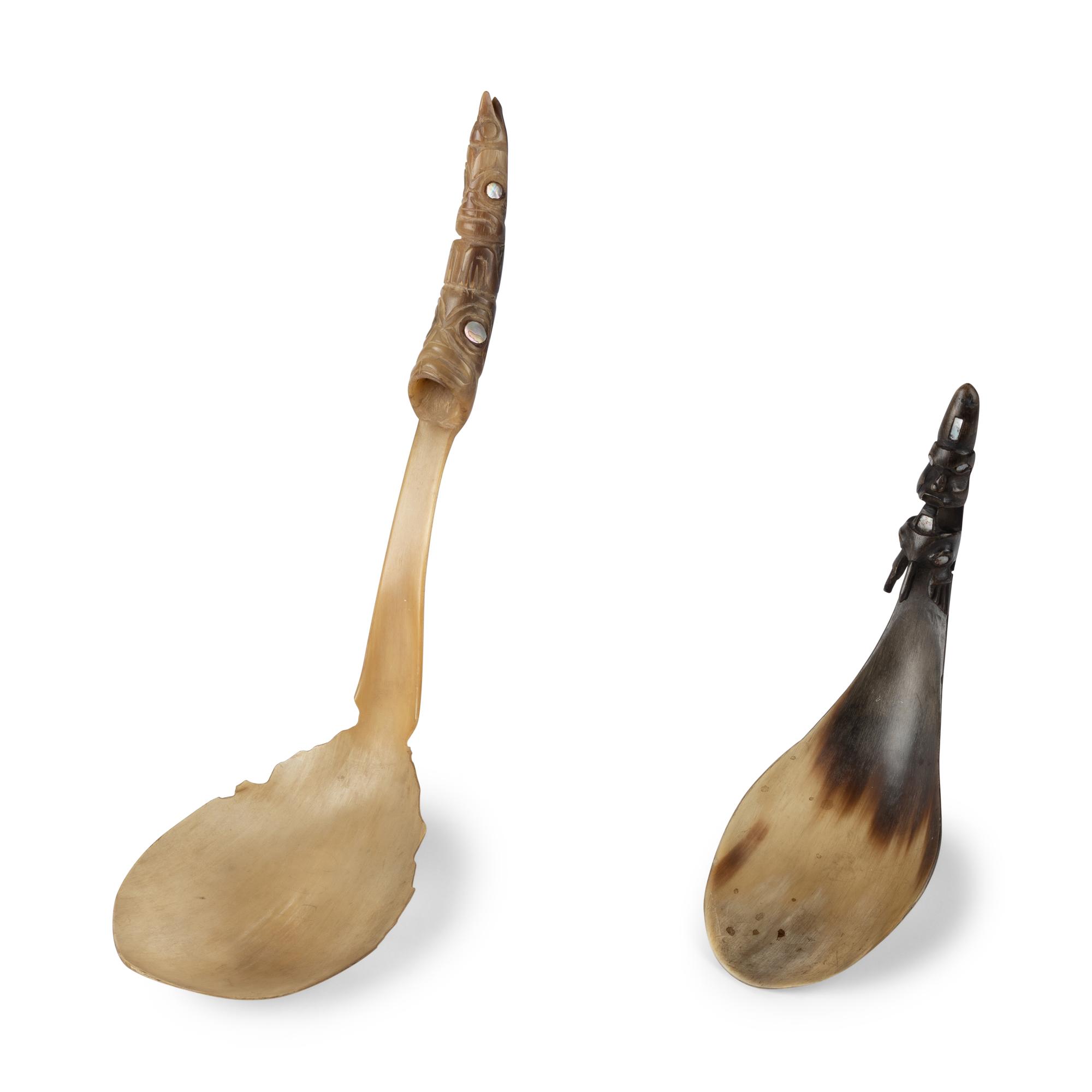 Northwest Coast Horn Ladles