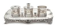 A George IV Silver Ink Stand By Paul Storr