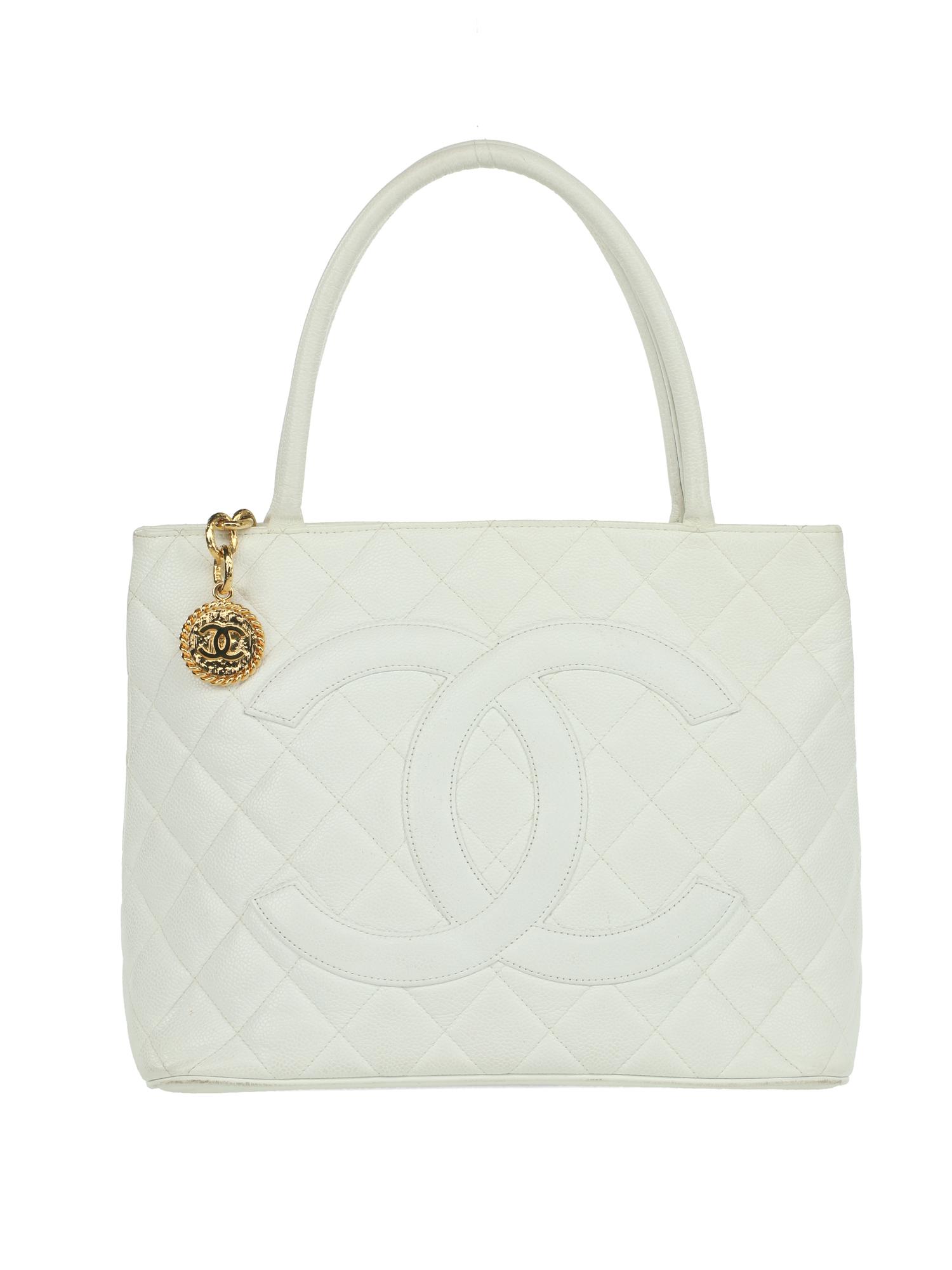 Chanel White Medallion Tote