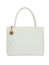 Chanel White Medallion Tote