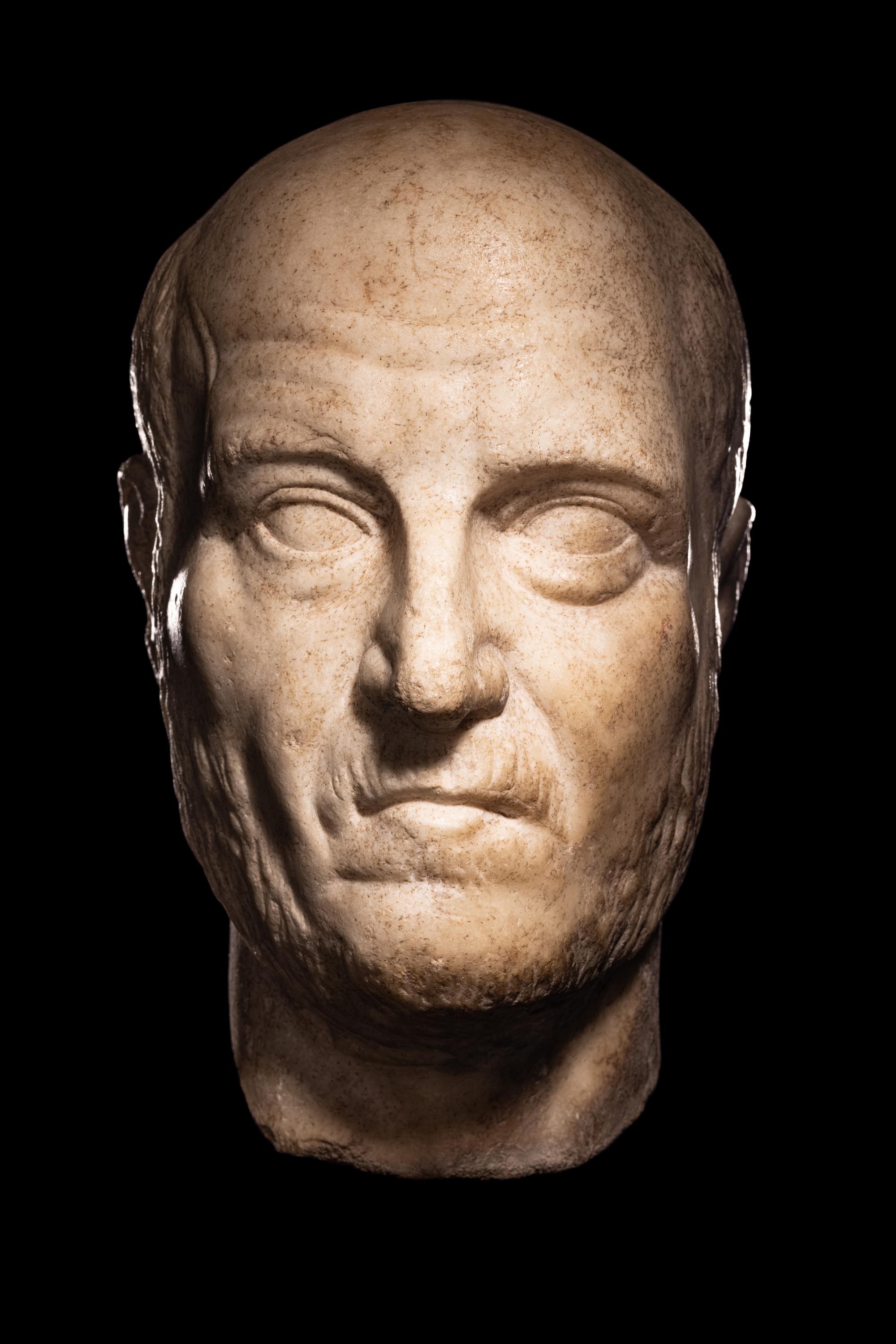 A Roman Marble Portrait Head of a Patrician
