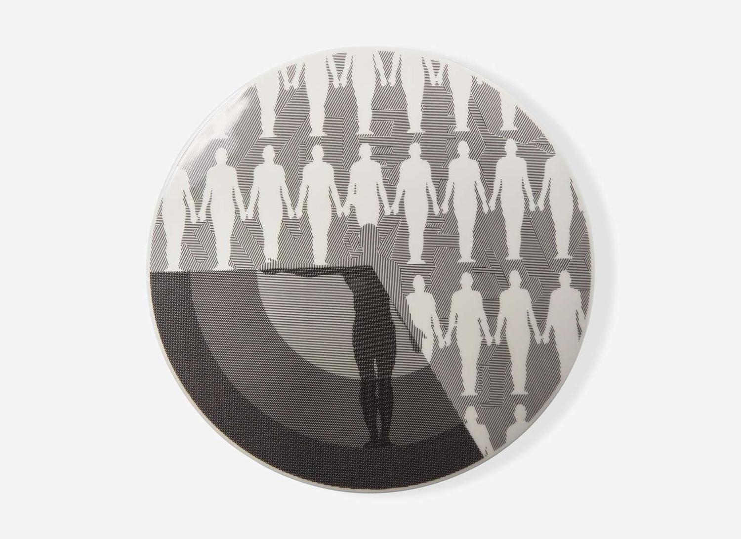 A Wedgwood "Man Diagram V" Bone China Plaque, UK, 1976-7