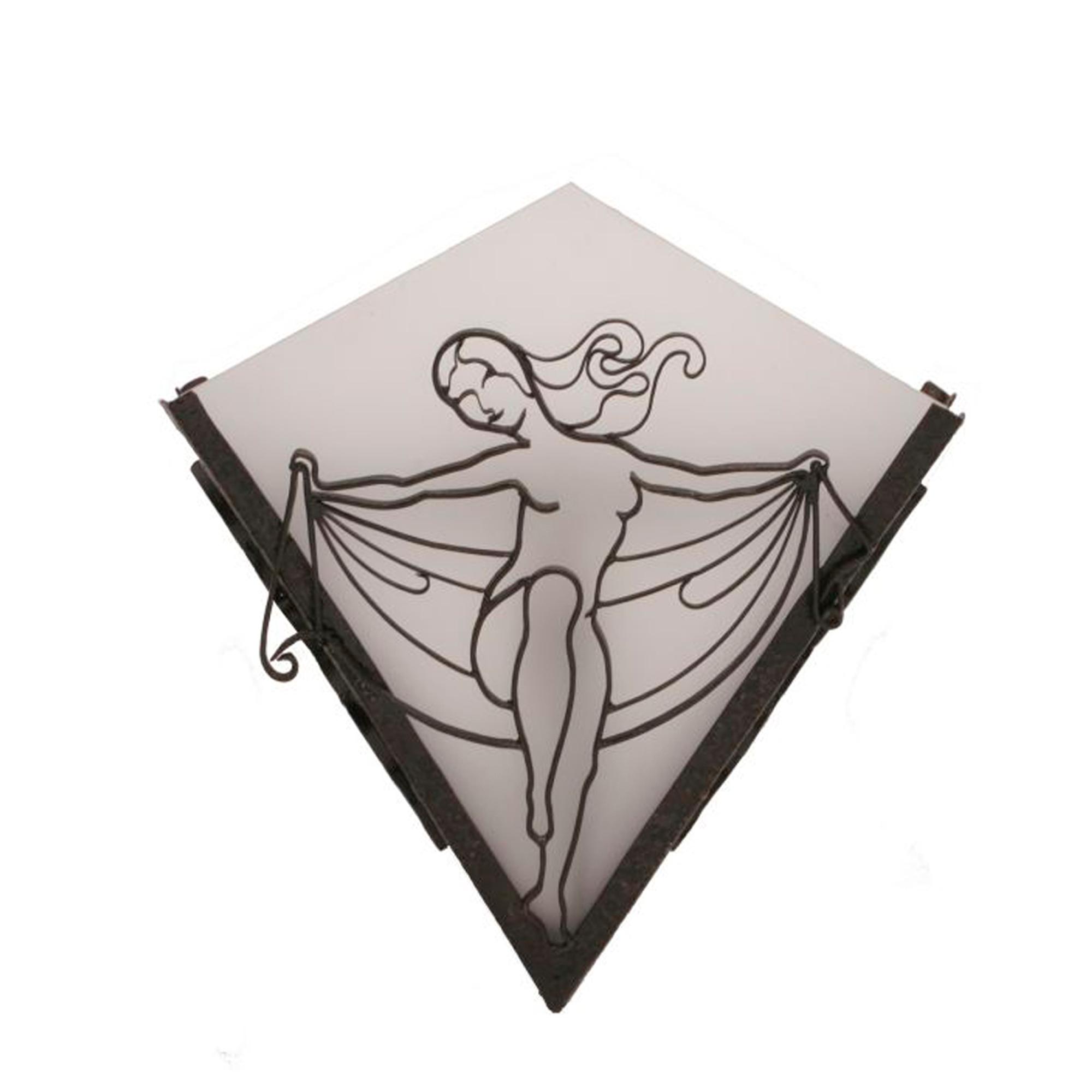 An Art Deco Fer Forge Sconce 13" W x 6.75" D x 12" H — France, Circa 1920