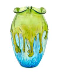 A Loetz Glass Vase Height 7 5/8 inches.