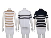 Three Striped Tops: One Chanel, One Akris, One Oscar de la Renta, Cruise 2000-Spring 2007