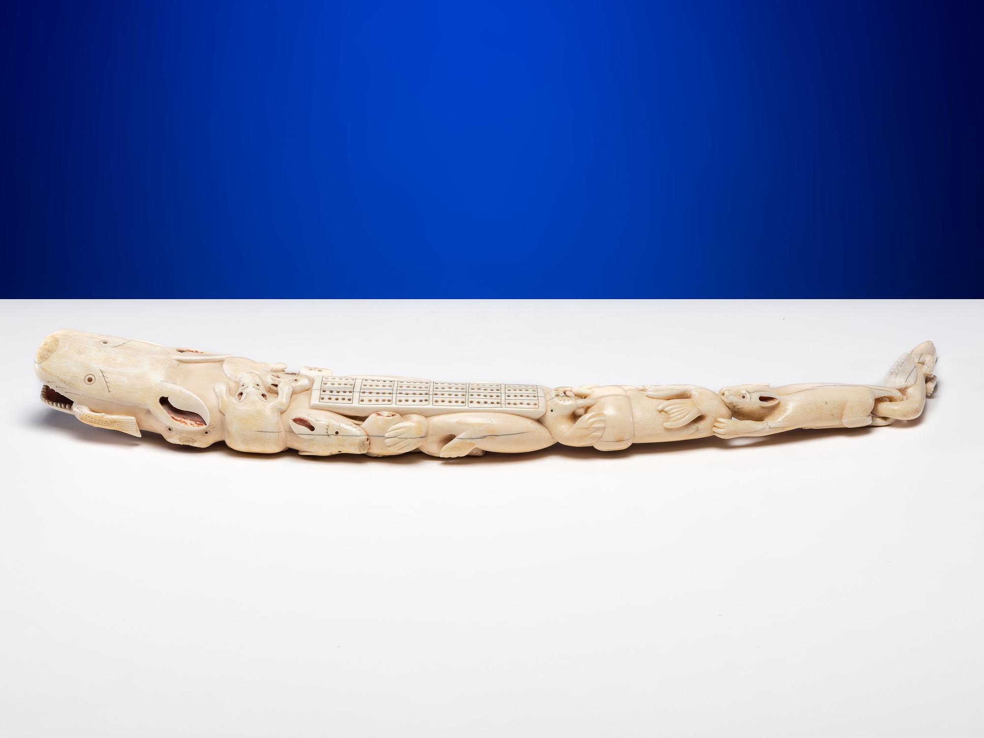 Nunivak Island Carved Cribbage Board