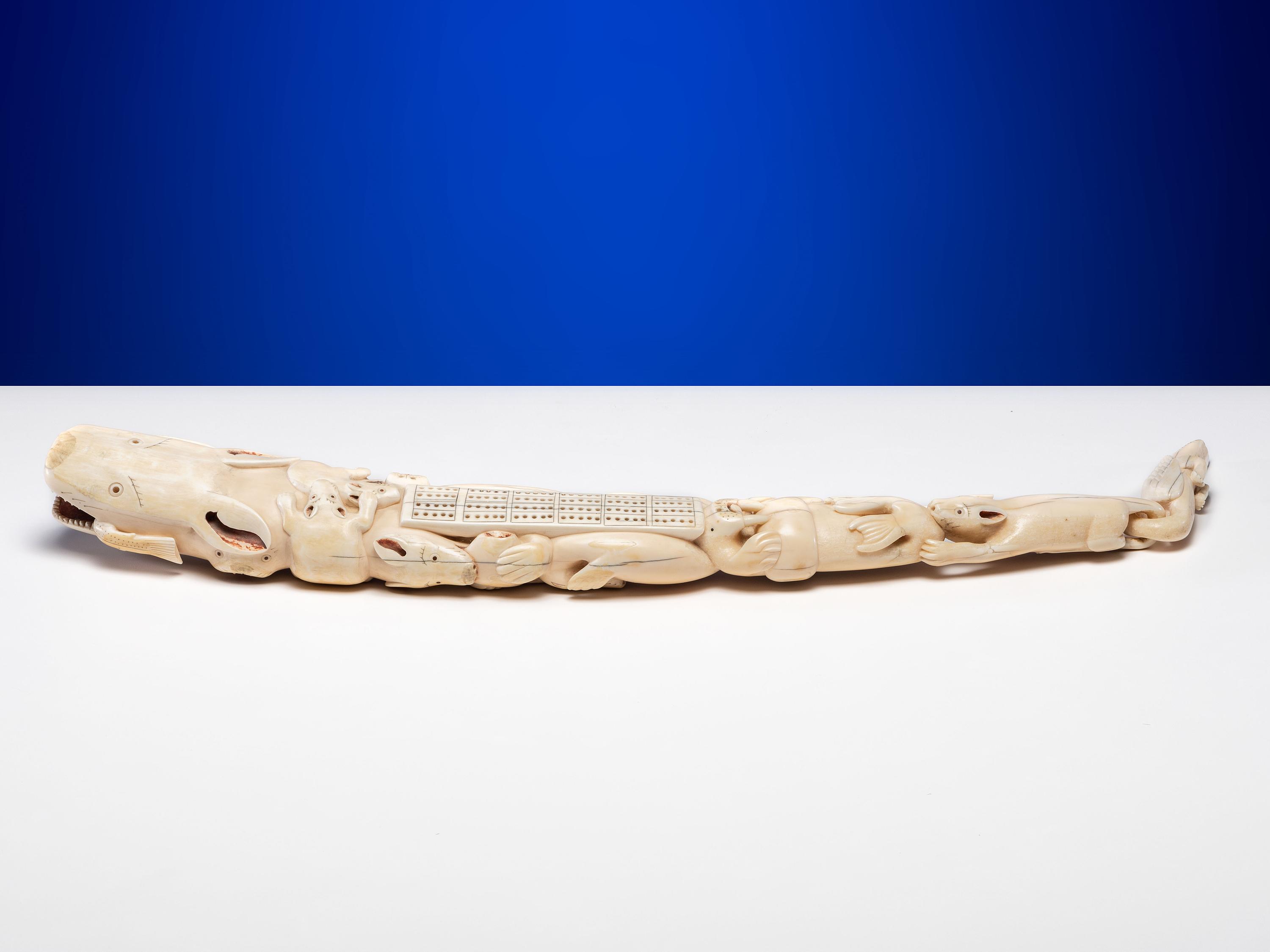 Nunivak Island Carved Cribbage Board