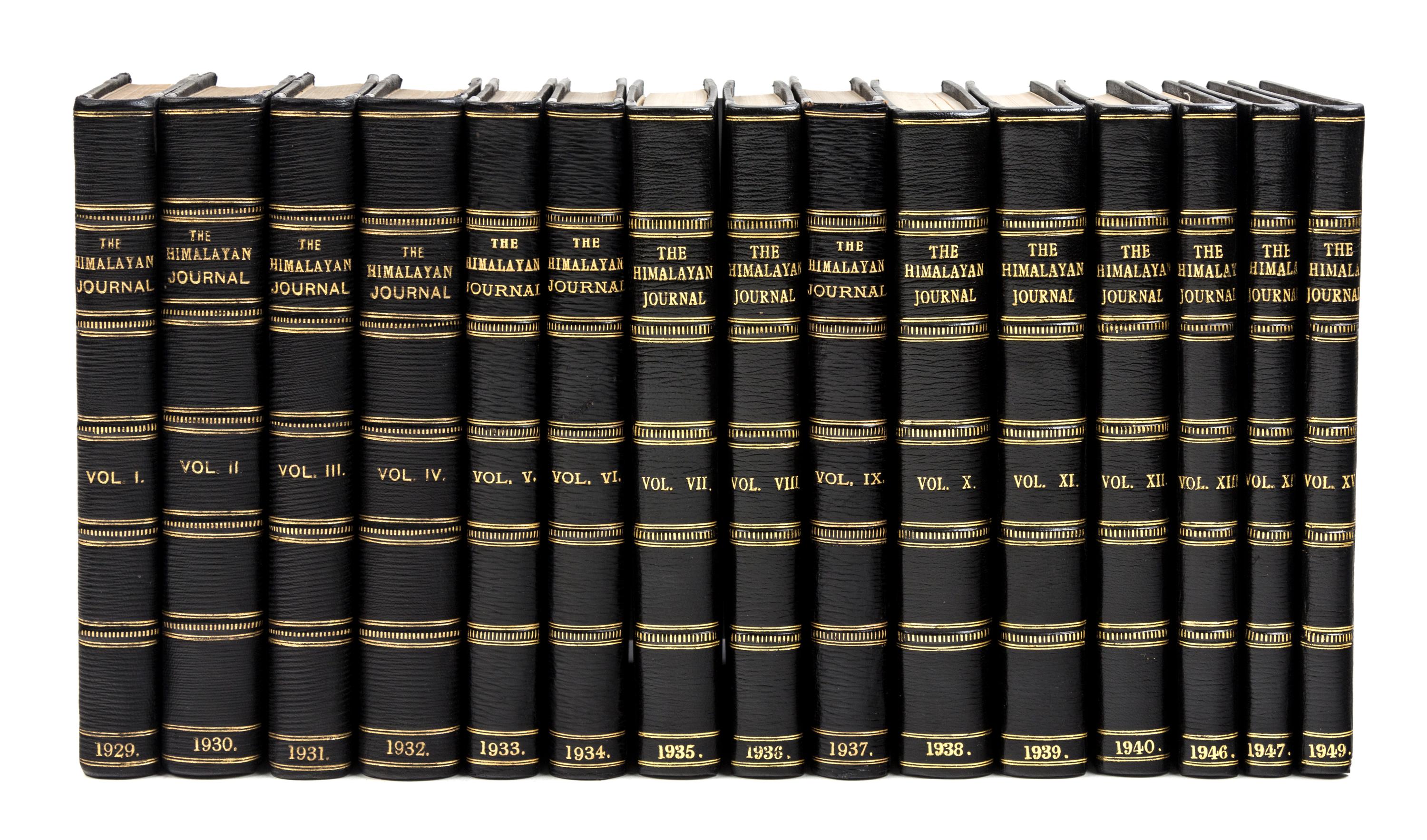 [HIMALAYAN CLUB, THE]. The Himalayan Journal. Records of the Himalayan Club. Vol. I, No. 1, April 1929 - Vol. LVII, 2001. Calcutta: Tha