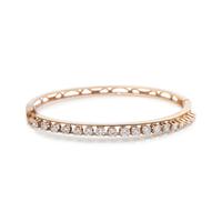 YELLOW GOLD AND DIAMOND BANGLE BRACELET