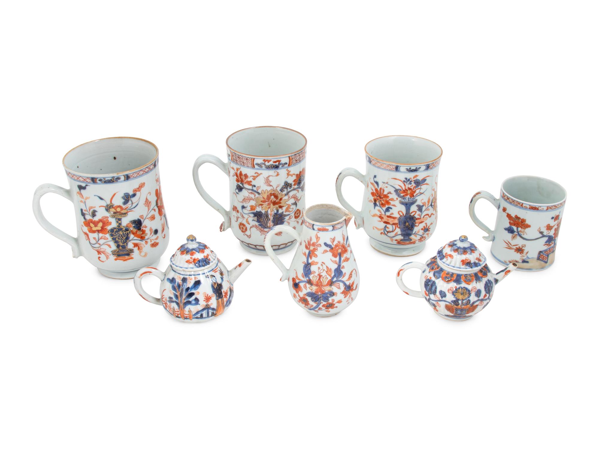 A Collection of Chinese Export Imari Palette Porcelain Articles