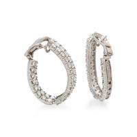 DAVID WEBB, DIAMOND HOOP EARRINGS