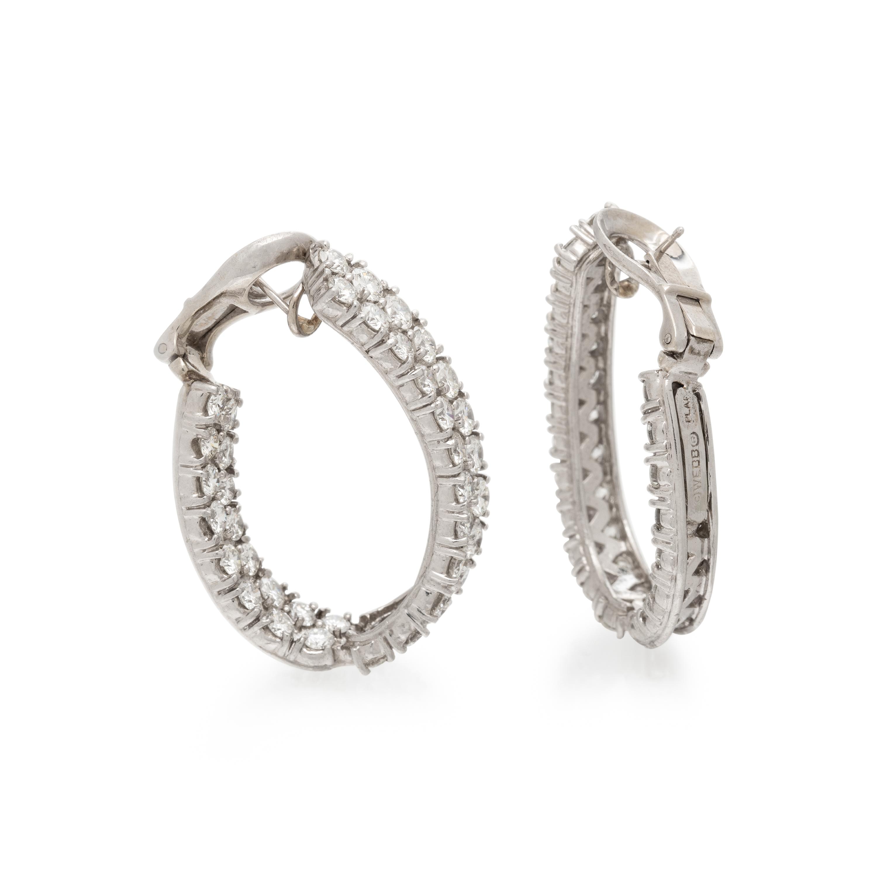 DAVID WEBB, DIAMOND HOOP EARRINGS