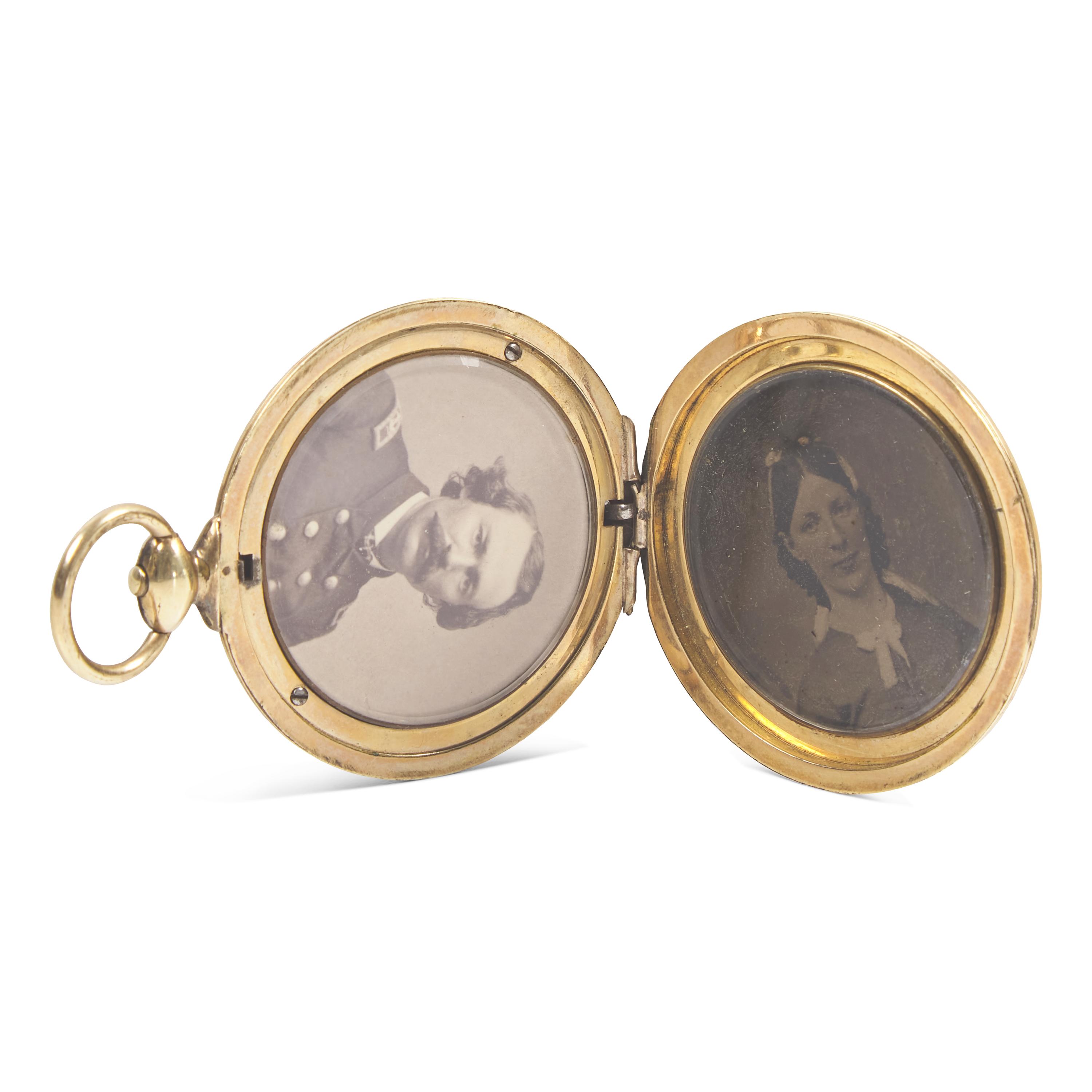 [Civil War] Group of 22 images of Civil War soldiers including CDVs and locket containing portrait of a naval subject