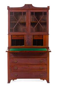 A Federal Mahogany Secretary Bookcase