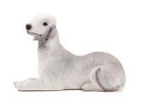 A Bedlington Terrier Ceramic Figure Width 7 3/4 inches.