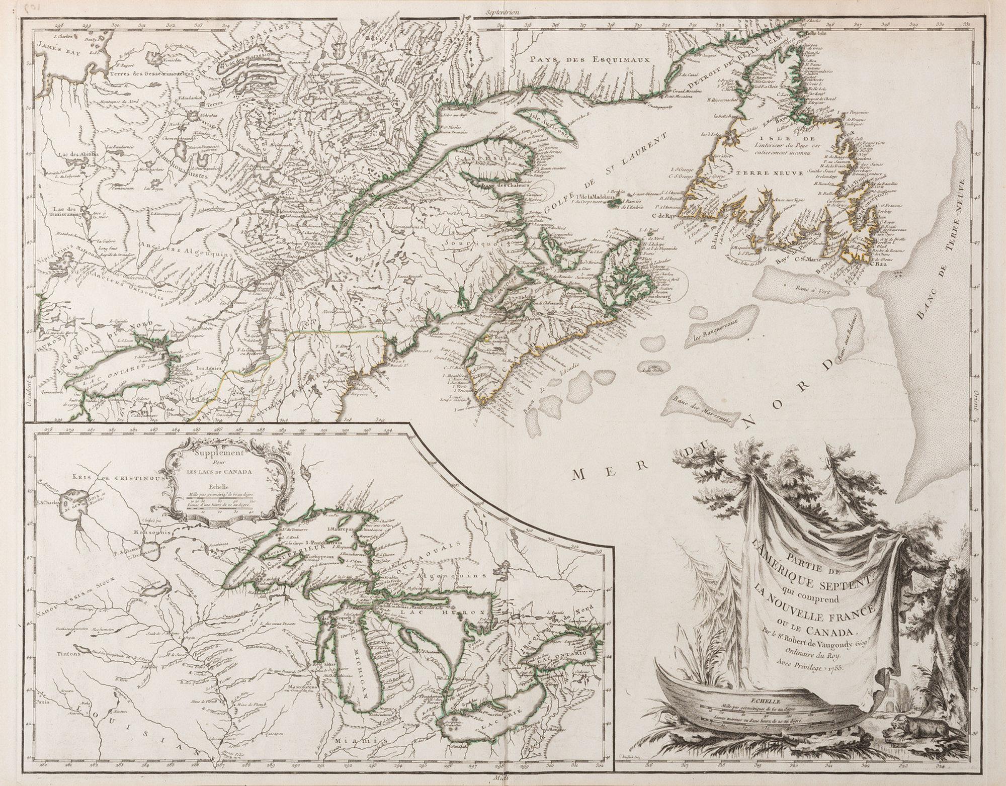 ROBERT DE VAUGONDY, Didier (1723-1786). Two Maps of North America.