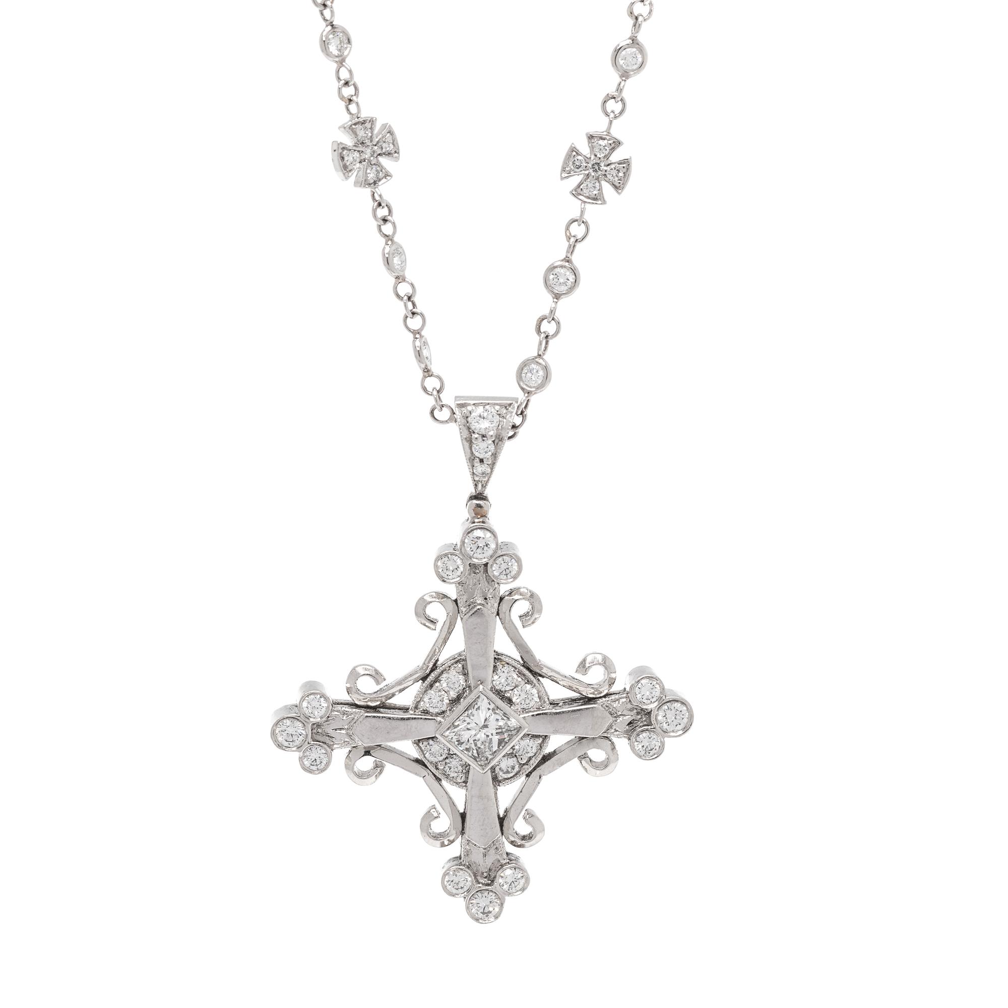 MICHAEL BEAUDRY, PLATINUM AND DIAMOND NECKLACE