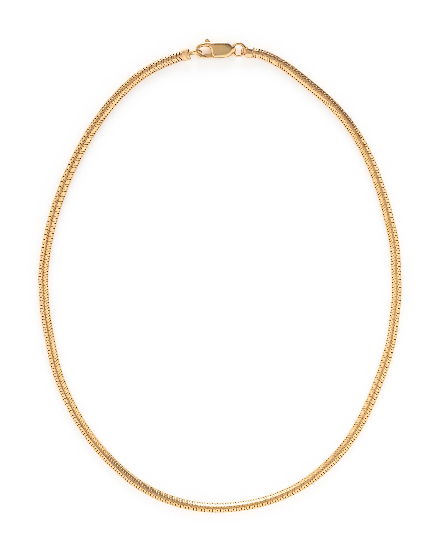 YELLOW GOLD SNAKE CHAIN NECKLACE