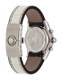 CORUM, REF. 196.151.47 STAINLESS STEEL AND DIAMOND 'BUBBLE' CHRONOGRAPH WATCH