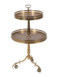 A French Brass Two-Tier Stand — 20TH CENTURY