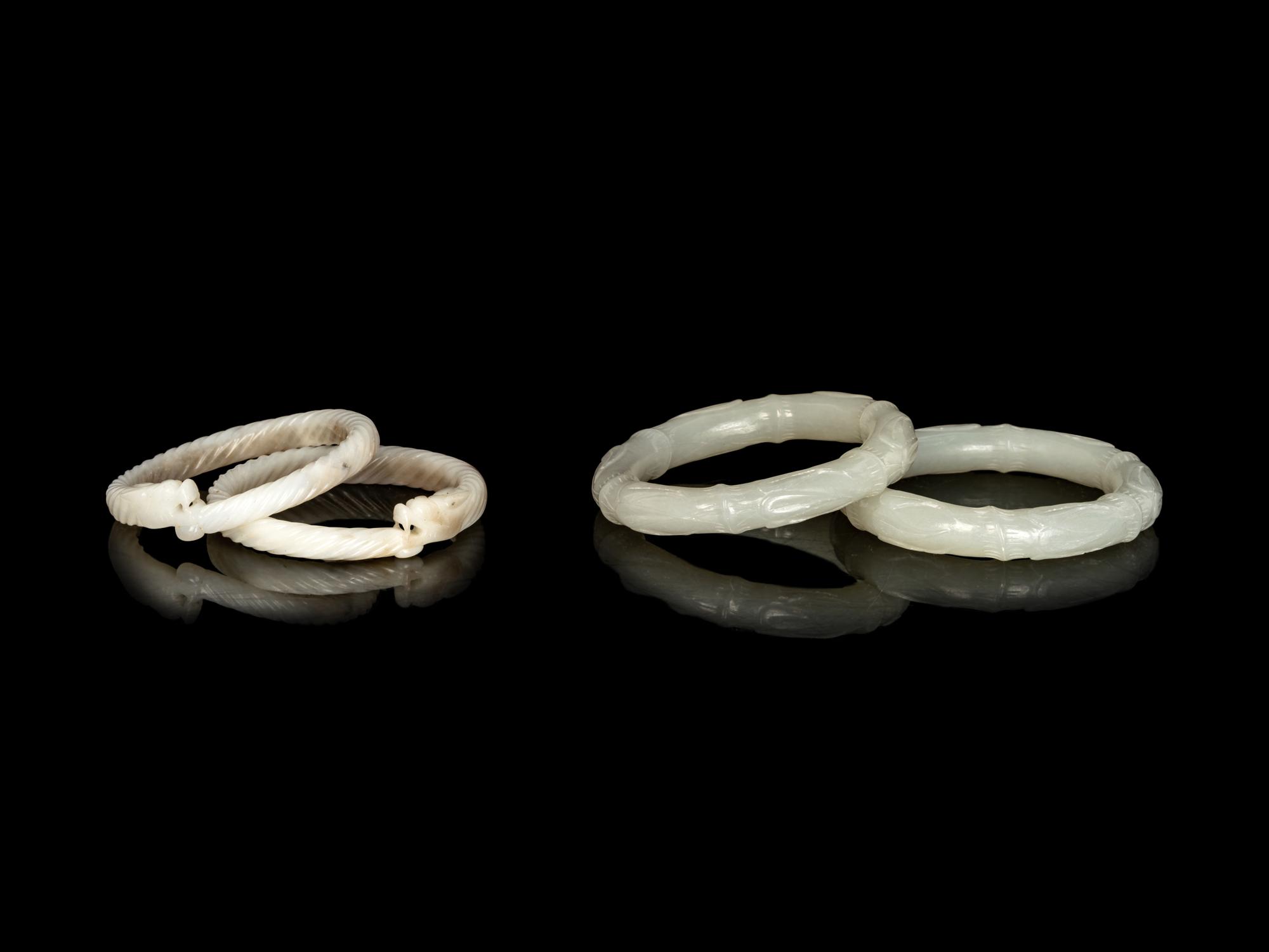 Two Pairs of Jade Bangles