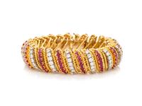 YELLOW GOLD, DIAMOND AND RUBY BRACELET