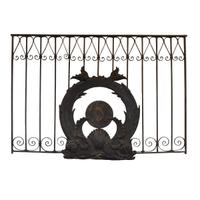 A Wrought Iron Grill from the Fisher Building, Chicago, IL. 48.25" W x .75" D x 32.5" H — United States, 1896
