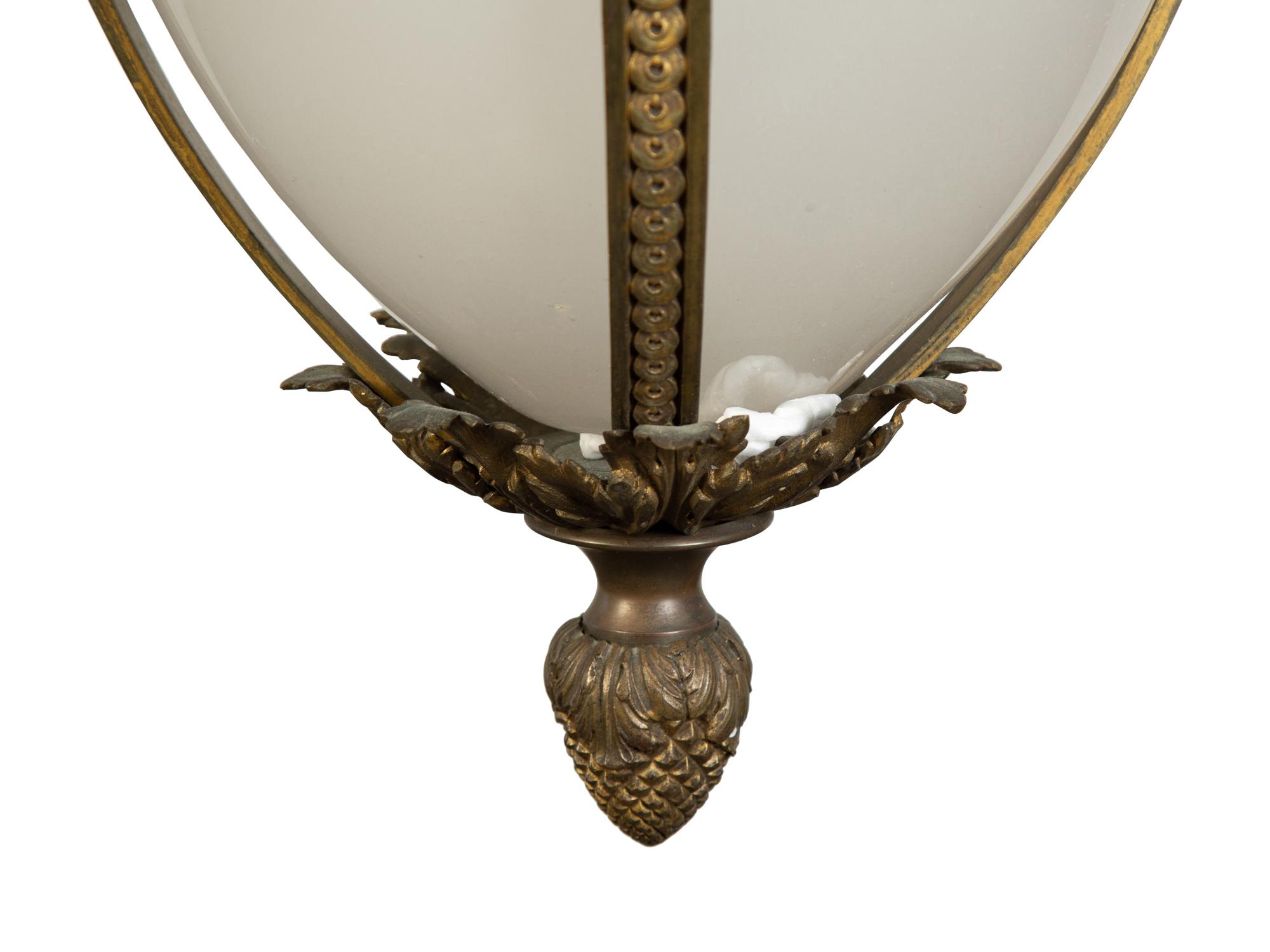 A French Gilt Bronze Hall Lantern