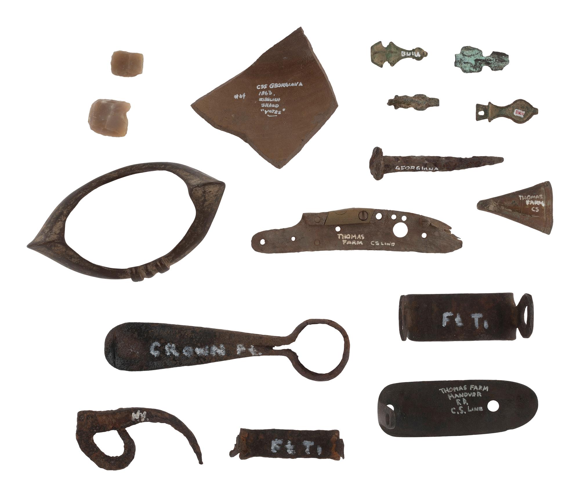 [MILITARIA]. Large collection of excavated relics from American battlefields. Ca 18th-19th century.