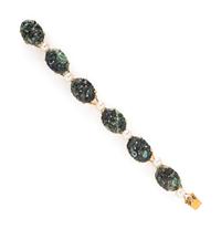 JADE, CULTURED PEARL, AND YELLOW GOLD EARRINGS AND BRACELET