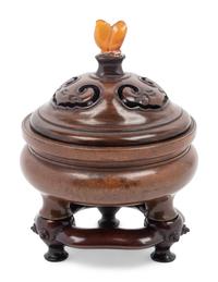 A Chinese Bronze Tripod Incense Burner